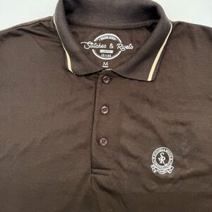 Stitches & Rivets Men's Short Sleeve‎ Brown Stretch M Golf Polo Shirt